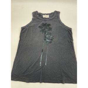 Sol Angeles Top Palm Tree Logo Sz S Sleeveless Back Decoupage NWOT